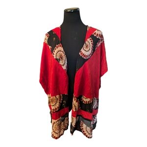 Chico's Multi Fabric Open Wrap Shawl